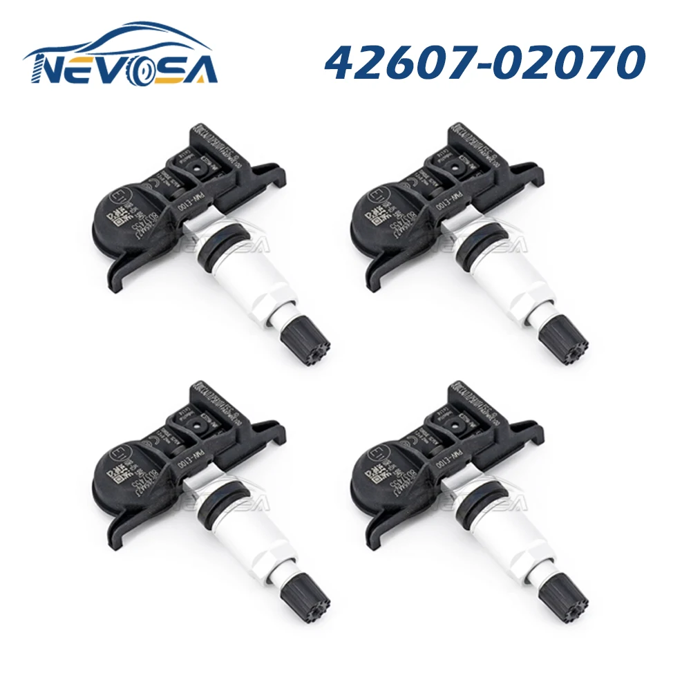 NEVOSA 42607-02070 TPMS Sensors For Toyota Corolla Hiace Avalon Camry Fit For Tire Pressure Monitoring Systems PMV-E100 433MHZ