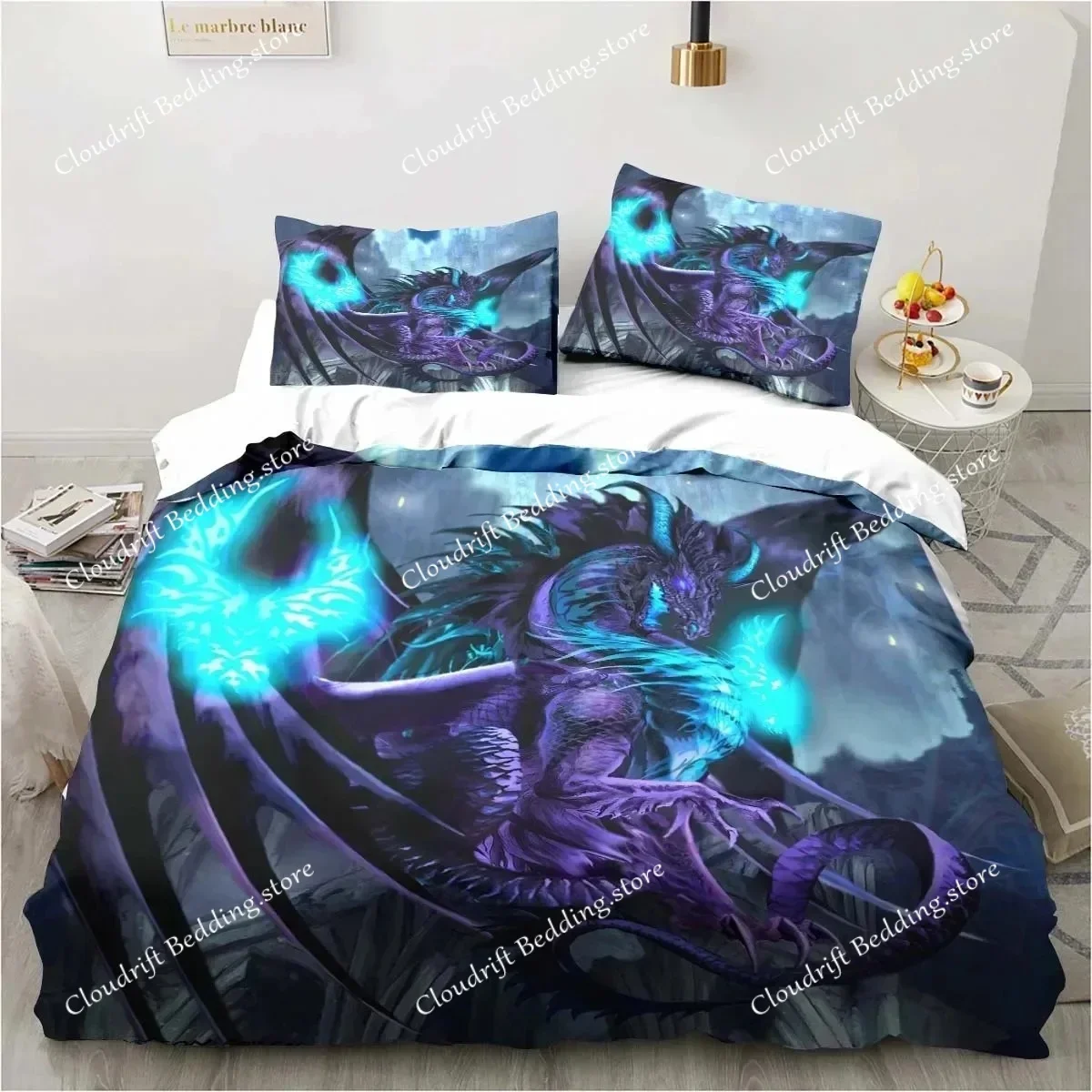 Dragon Bedding Halloween Magic World Gift Twin Bedding Set Comforter Set Bed Duvet Cover Double King Cover026
