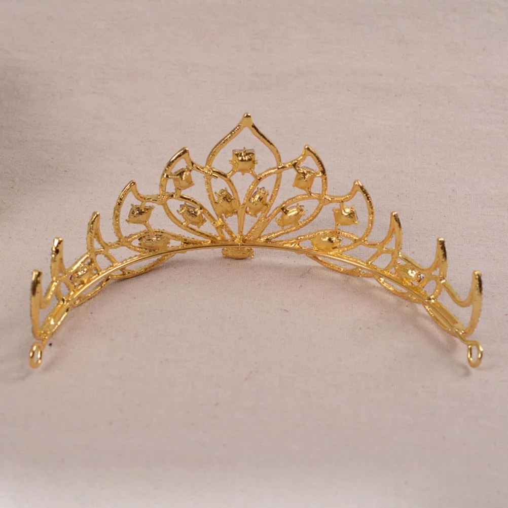 

Crystal Petal Crown Bridal Hair Accessories Women Rhinestone Tiara Wedding Headpiece Bridal Crown Elegant Jewelries Decorations