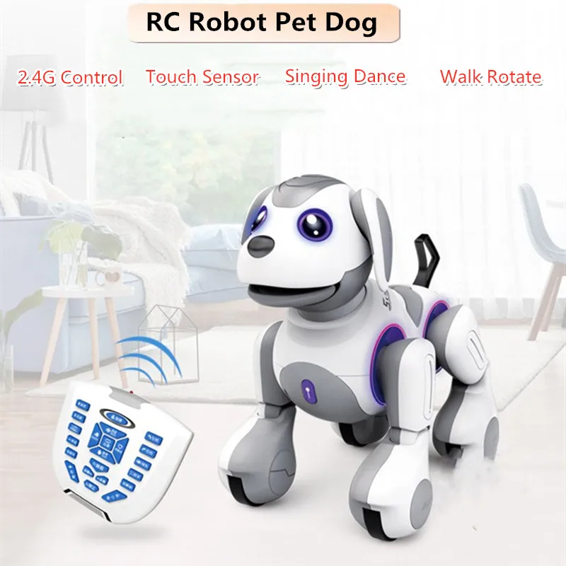 

Electric RC Robot dog Intelligent Pet Dog Dancing Music Remote & Touch Control Walking Kid Friend learning Toys RC Robot Dog Toy