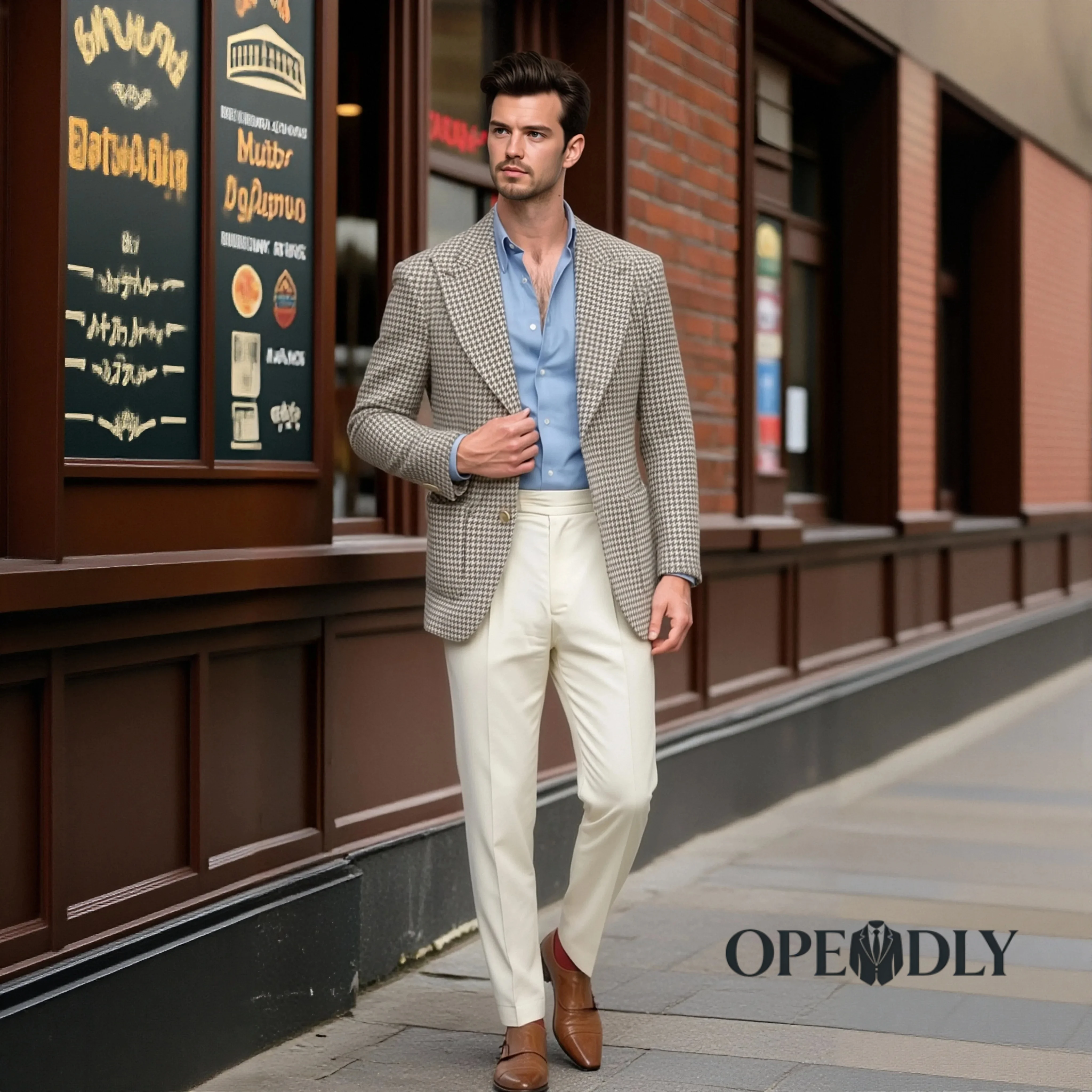 

Tailored Mens Three Piece Suit Slim Fit Tuxedo Set for Wedding Groomsmen Business Blazer Vest and Pants Custom
