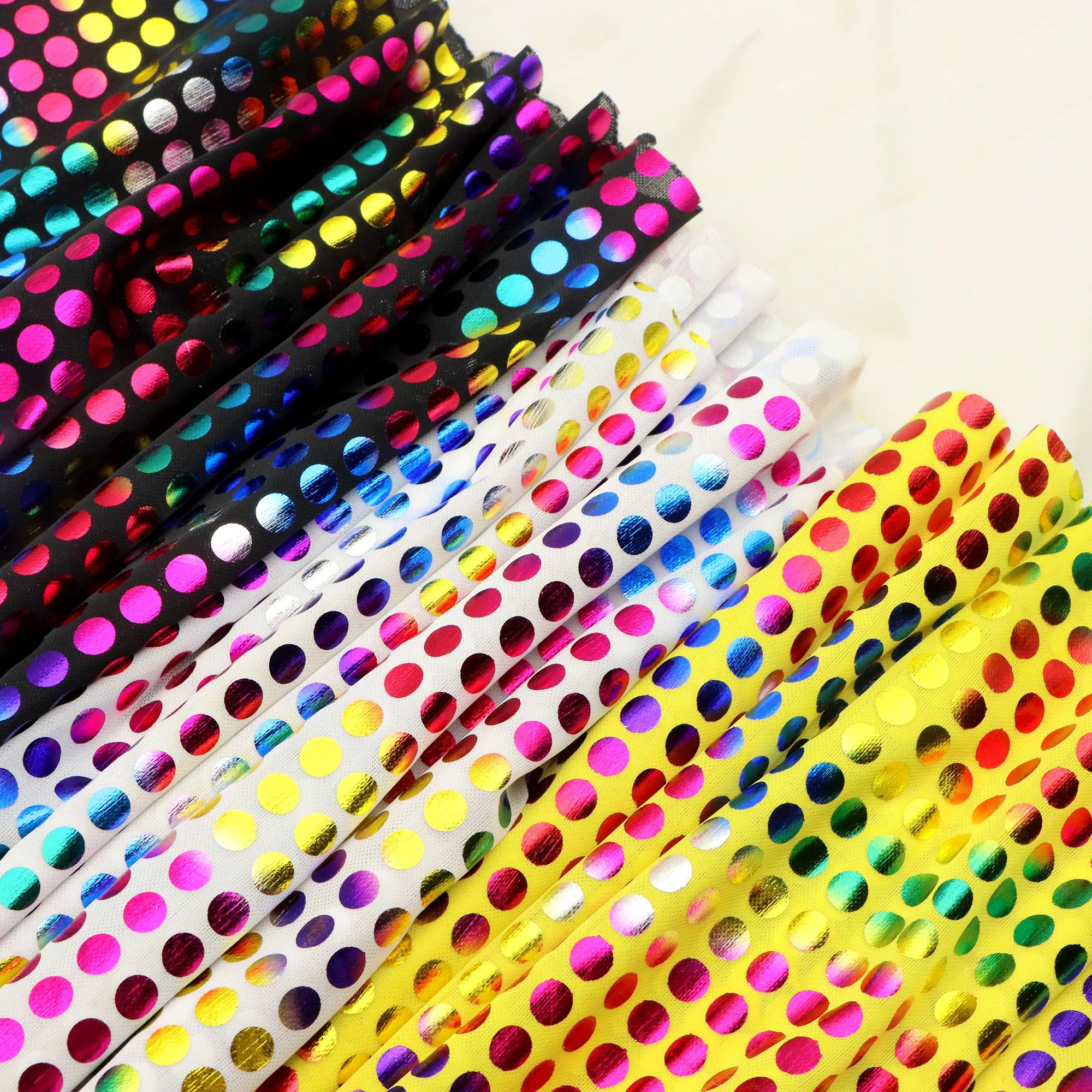 1pc 57x19.68inch(145x50cm) Rainbow Dots Spot Fabric - Perfect for DIY Bows, Doll Clothes, Party Capes & Photo Backdrops