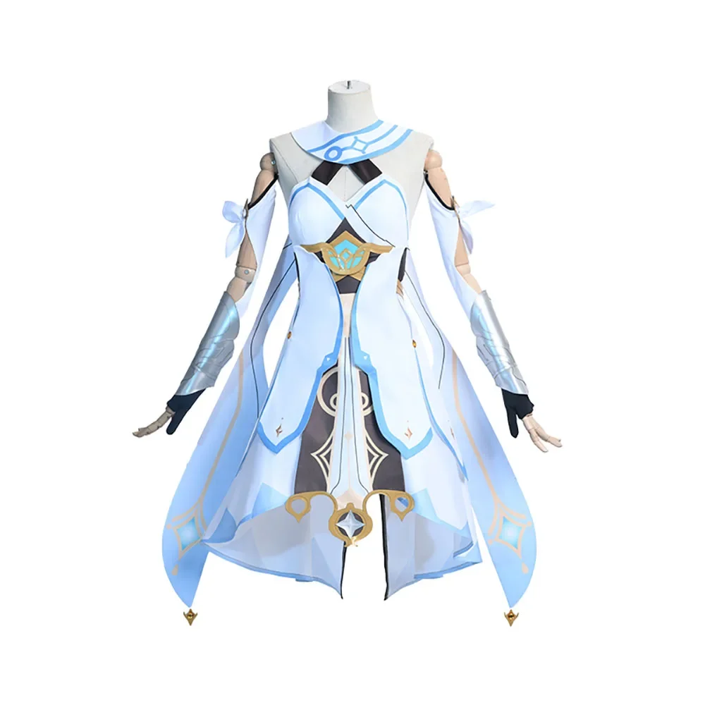 Game Genshin Impact Traveler Lumine Cosplay Costume Original Version Uniform Halloween For Women Girl Costumes Full Set