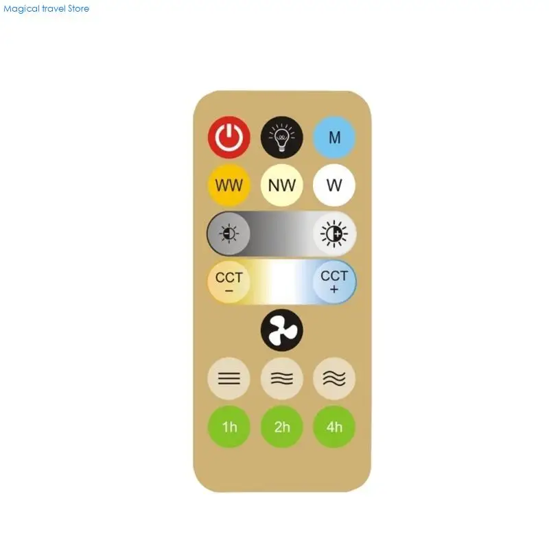 N2UB Replace 17 keys IR Remote Control with CR2025 Battery for E27 Light Fan
