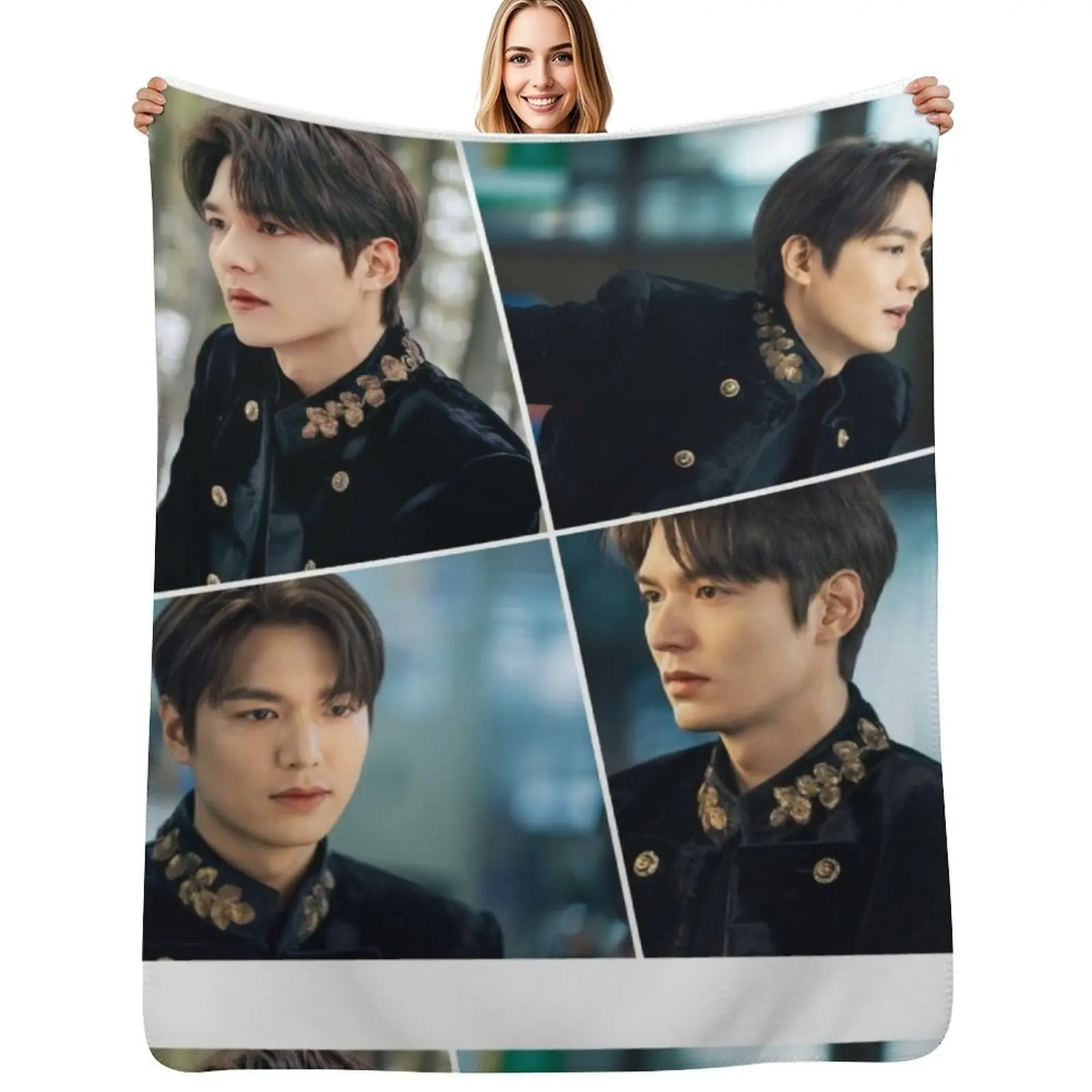 Lee Min Ho The King Handsome Collage Throw Blanket Cozy Warm Blanket for Bed Room Decor