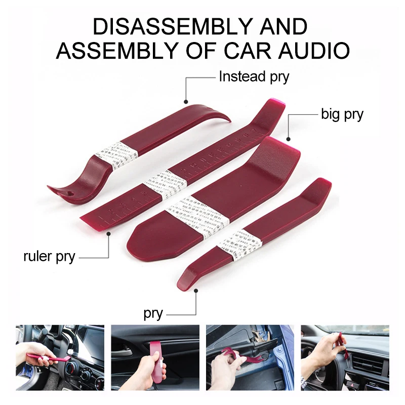 Car Door Clip Panel Trim Tool Audio Video Dashboard Removal Tool Auto Nail Puller Car Disassembly Repair Installer Prying Tool