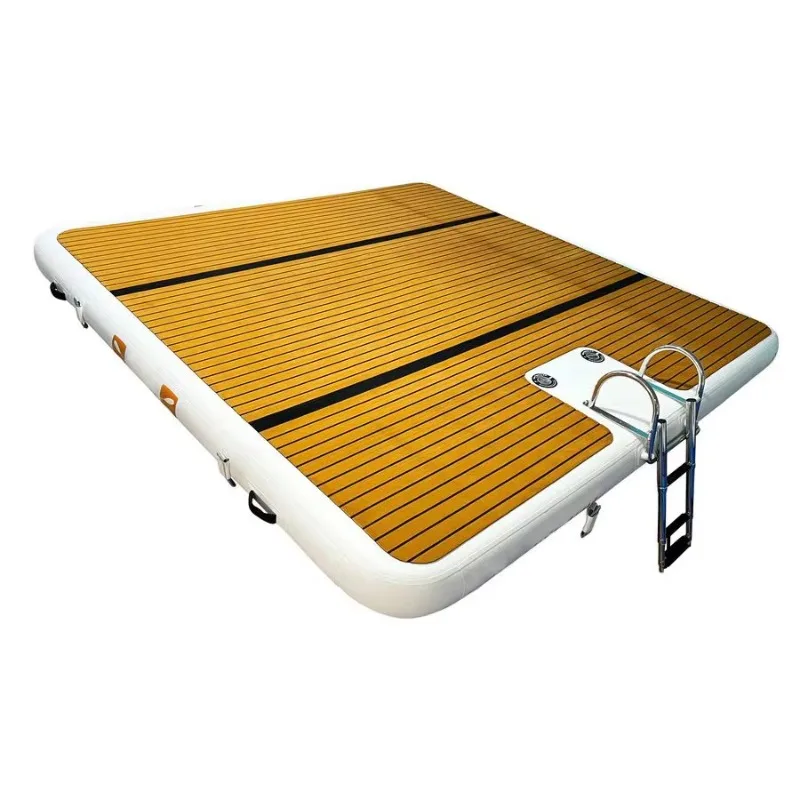 Wholesale Inflatable Drop Stitch Jet Ski Dock Inflatable Boat Dock with Ladder for Open Sea Marine Use