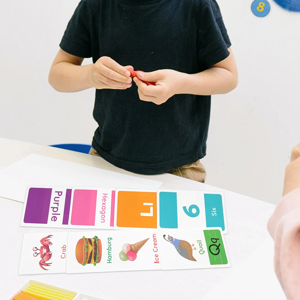58 ورقة بطاقات فلاش للأطفال الصغار، تنسيق العين، التعلم الحسي للرضع والأطفال الصغار، لعبة تعليمية