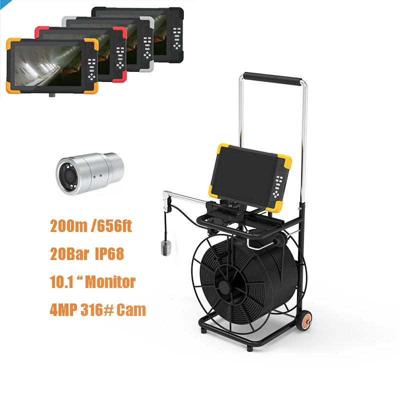 10inch 5MP 200M Underground Deep Water Well Miner Drill Hole Inspection Camera System