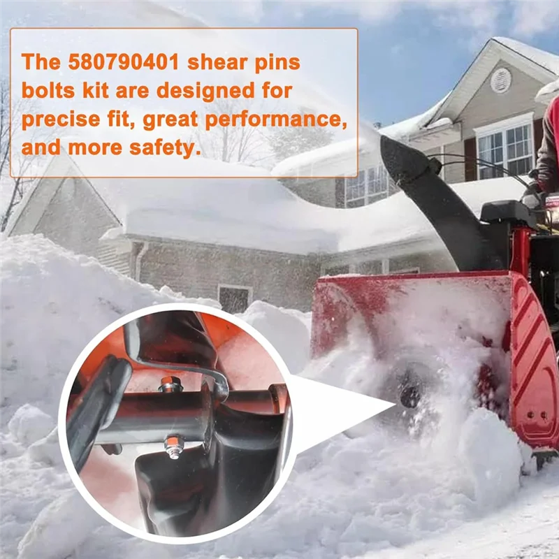 ABDJ-10Pcs 580790401 منفاخ الثلج/الرمي دبابيس القص البراغي والصواميل للحرفيين، منفاخ الثلج Poulan AYP 2 المرحلة