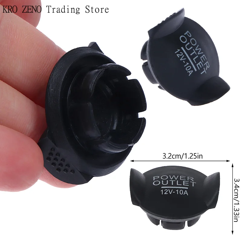 1 PCS Black Waterproof Car Cigarette Lighter Outlet Cover 12V Power Socket Plug Universal Button Accessories Weatherproof