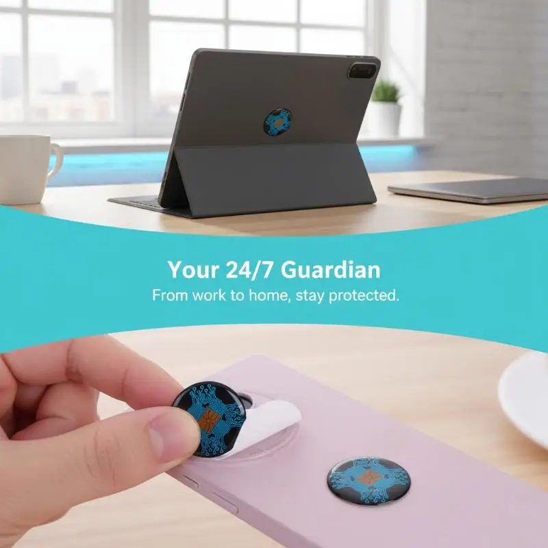 @*1/3/5Pcs Round Negative Ions Scalar Quantum Energy Shield EMF Protection 5G Blocker Anti Radiation Mobile Sticker