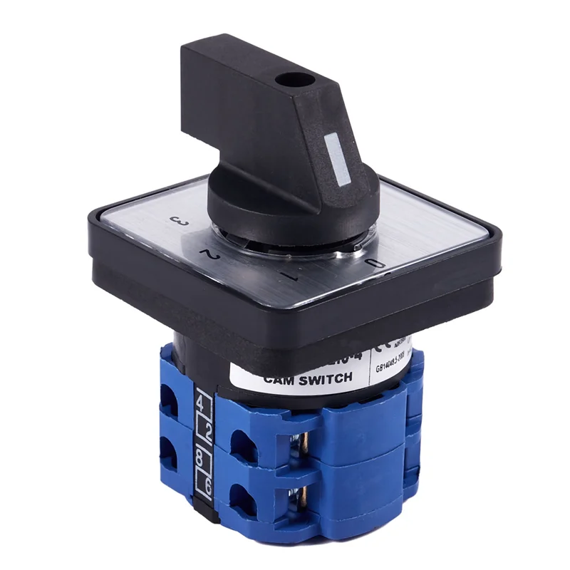 4X 8 Terminals 5 Positions Master Control Rotary Cam Switch 20A Black+Blue-A78G