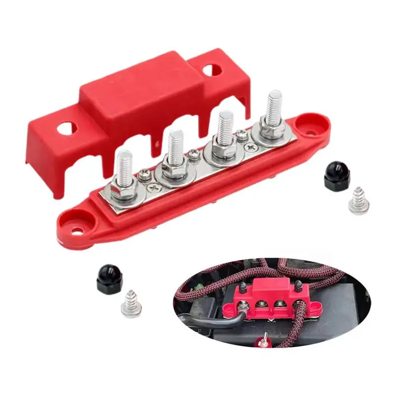 Battery Distribution Block Heat Resistant Marine Distribution Block Marine Terminal Studs Wear-Resistant Battery Terminal Block