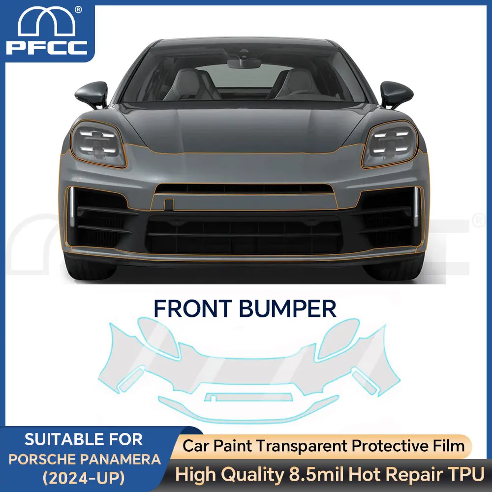 

For Porsche Panamera Base 2024-UP Car Paint Protection Film PPF Pre-cut Transparent Body Sticker Anti-scratch Clear Decal Film