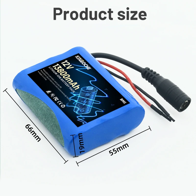 Special price 12V 18650 3S1P 3500mAh BMS lithium battery pack with built-in Bluetooth speaker, flashlight, GPS charging battery