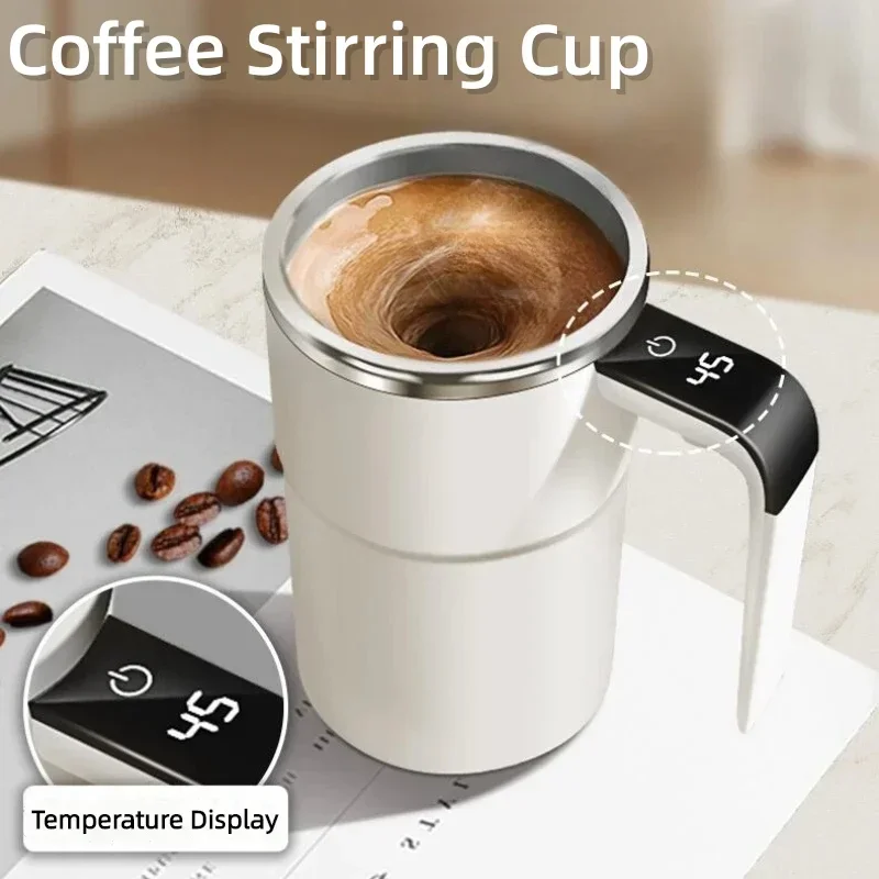 

380ML Mini Electric Coffee Self Mixing Mug IP67 Waterproof Food Safe Coffee Mug USB Rechargeable Automatic Magnetic Cup For Tea