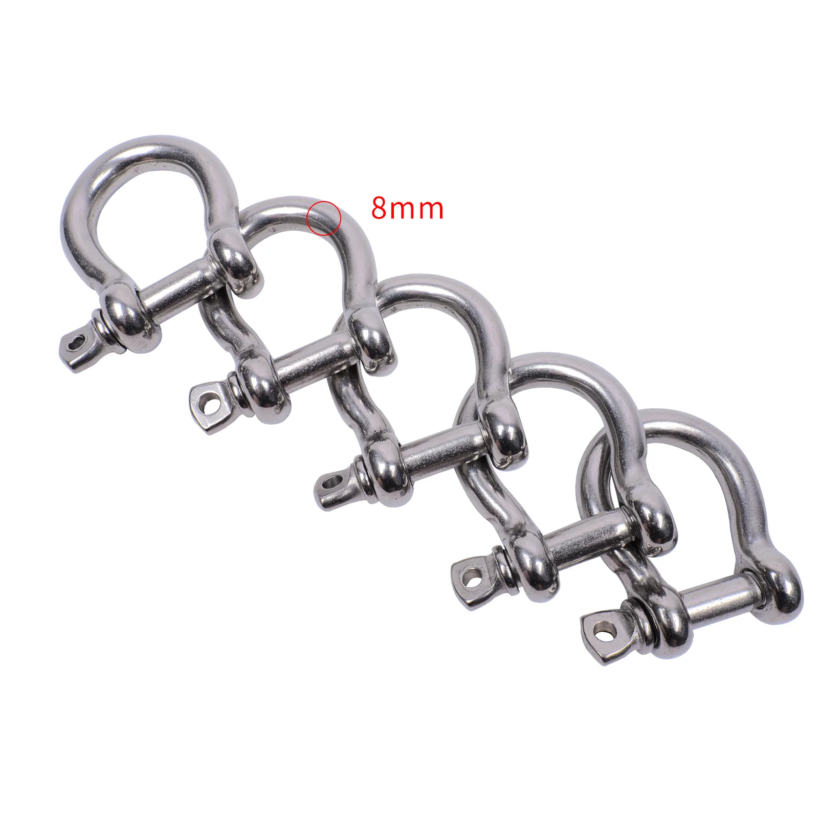 XINXING MARINE M8 316 Stainless Steel Bow Shackle Rustproof Screw Pin Marine Hardware