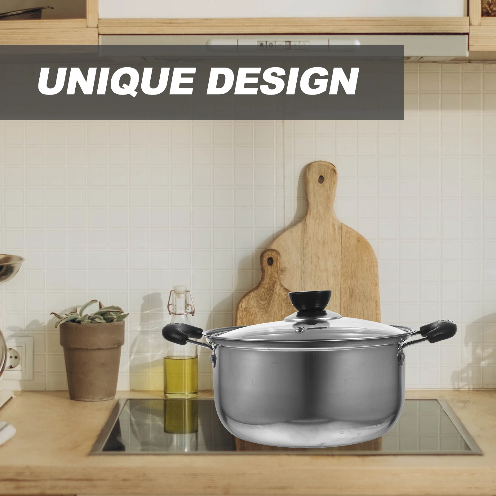 

3 Piece Kitchen Set 16cm Milk Pot 20cm Soup Pot 24cm Frying Pan Stainless Steel Cookware Daily Use Stockpot Saucepan