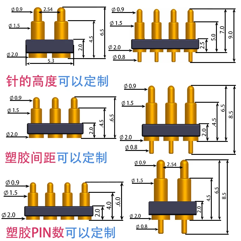 Spring Pin Connector Contact Antenna Thimble Test Probe