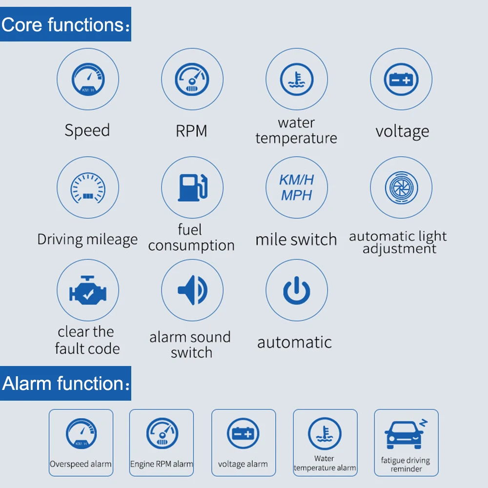 Digital Alarm Set GPS Compass Clock Speed Meter Auto Accessories M13 HUD Car Head Up Display Windshield Projector Speedometer