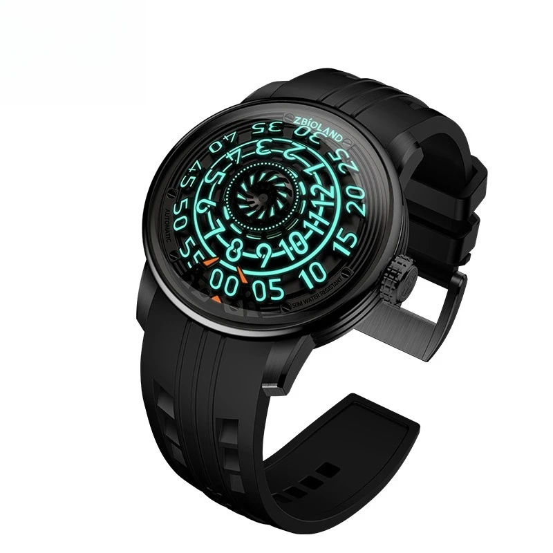 ZBL1002 Wheel of Fortune Concept Mechanical Watch Men's Waterproof Trend Fashion Watch