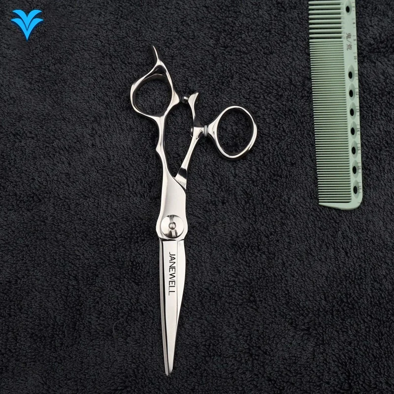 

Japan VG10 Hair Scissors sharp Blade Barber Scissors 6 Inch Swivel Thumb Scissors for Hairdressing
