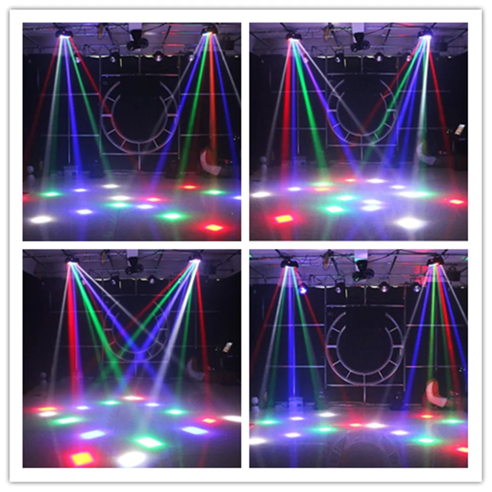 Mini LED 8x3W RGBW Moving Head Light Led Spider Beam Stage Lighting DMX 512 Spider Light Suitable for DJ Nightclub