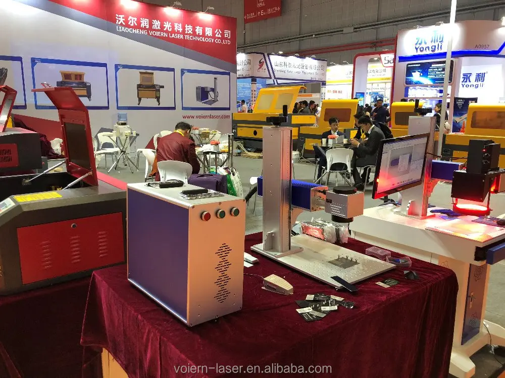 10 واط/20 واط/30 واط/50 واط آلة التعليم بليزر الألياف لورق الخشب نمط منفصل حالة مستعملة دعم DXF LAS تنسيق الرسم