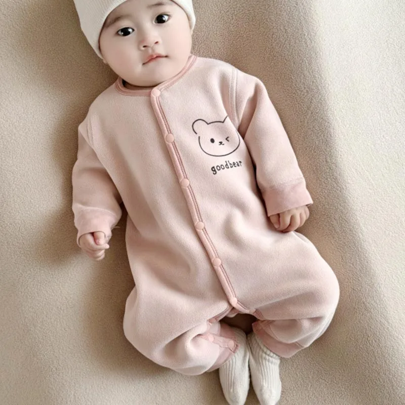 Baby Padded Jumpsuit Newborn Warm Romper Spring, Fall, Winter Casual Crawling Clothes Boys Girls Onesie New Children's Pajamas