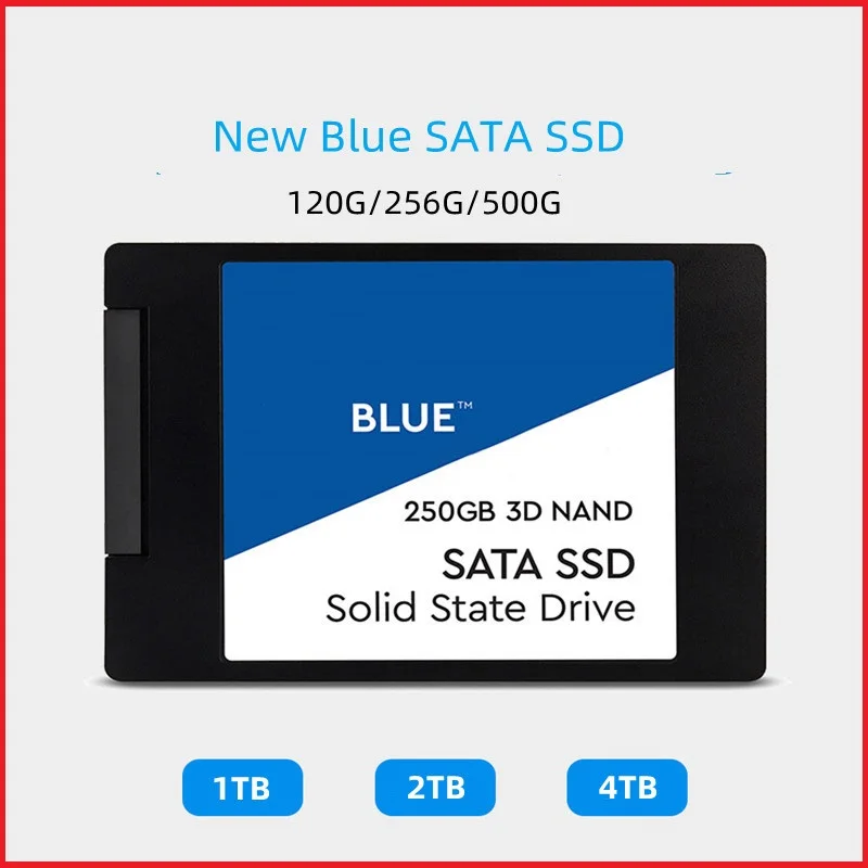 Disco duro interno de estado sólido, SSD azul de 250GB, 500GB, 1TB, 2TB, 3D, NAND, SATA3, 2,5 pulgadas, para ordenador portátil y PC