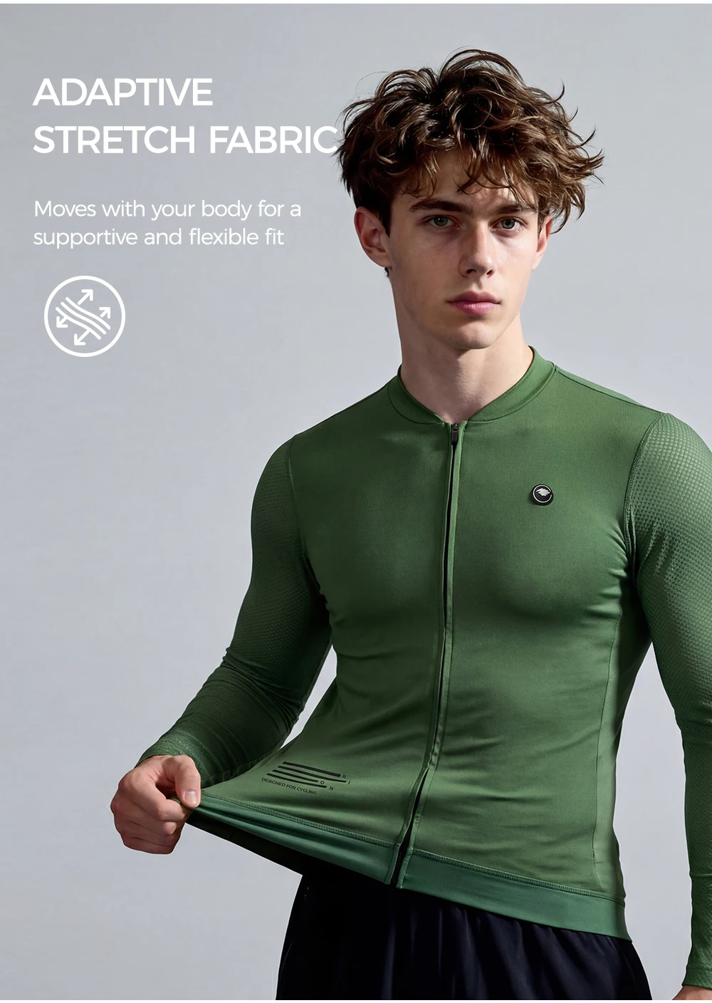 RION Herren-T-Shirt, langärmelig, Sport-Sweatshirt, Fitness, Laufen, Oberteil, Herrenbekleidung, Radfahren, Shirts, Gym, Wandern, Outdoor, Sportbekleidung – Detail 8
