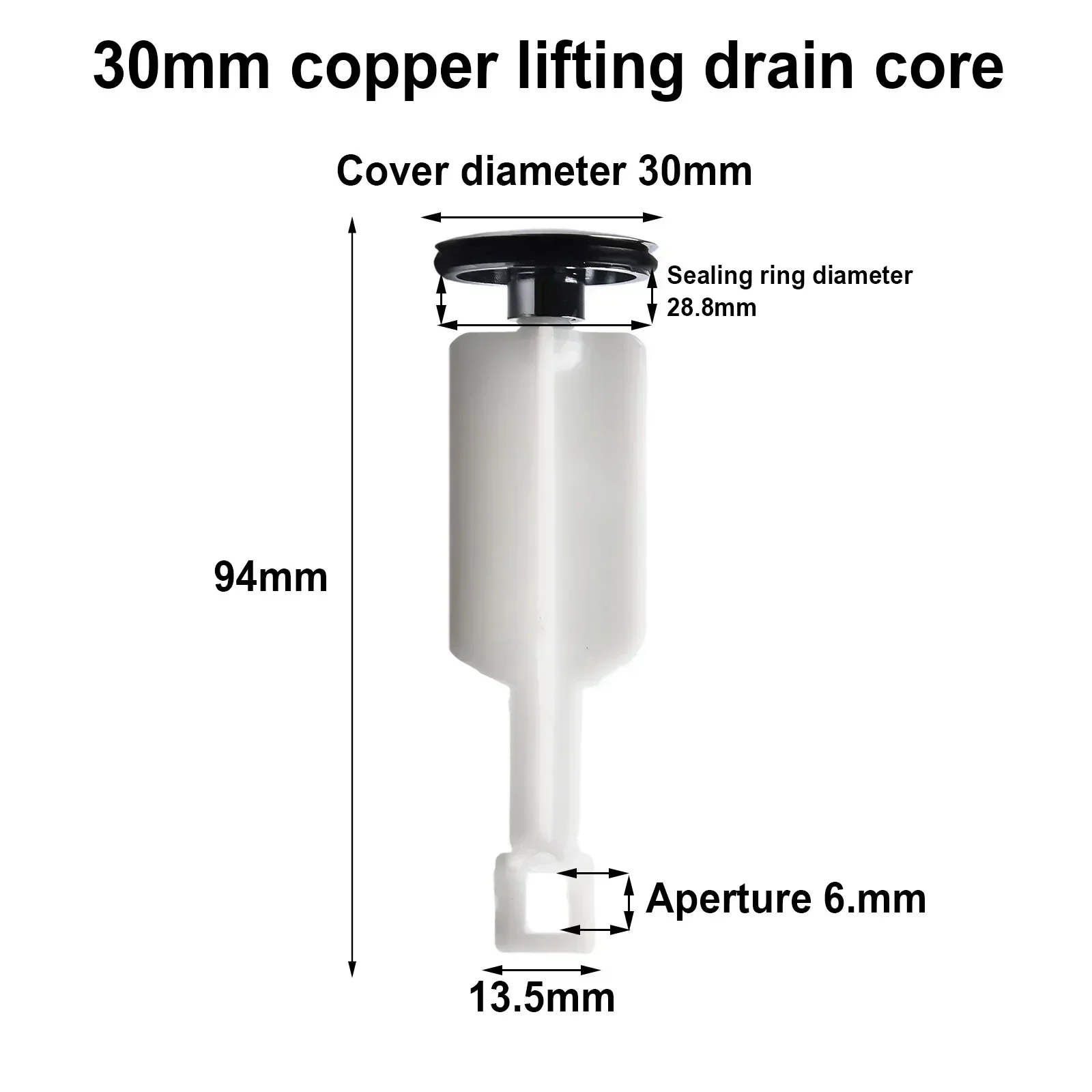 Useful High Quality Replacement For Kitchen Bathroom Pop-up Stopper Sink Drain Stopper 94*30mm For Price Pfister Series Plastic