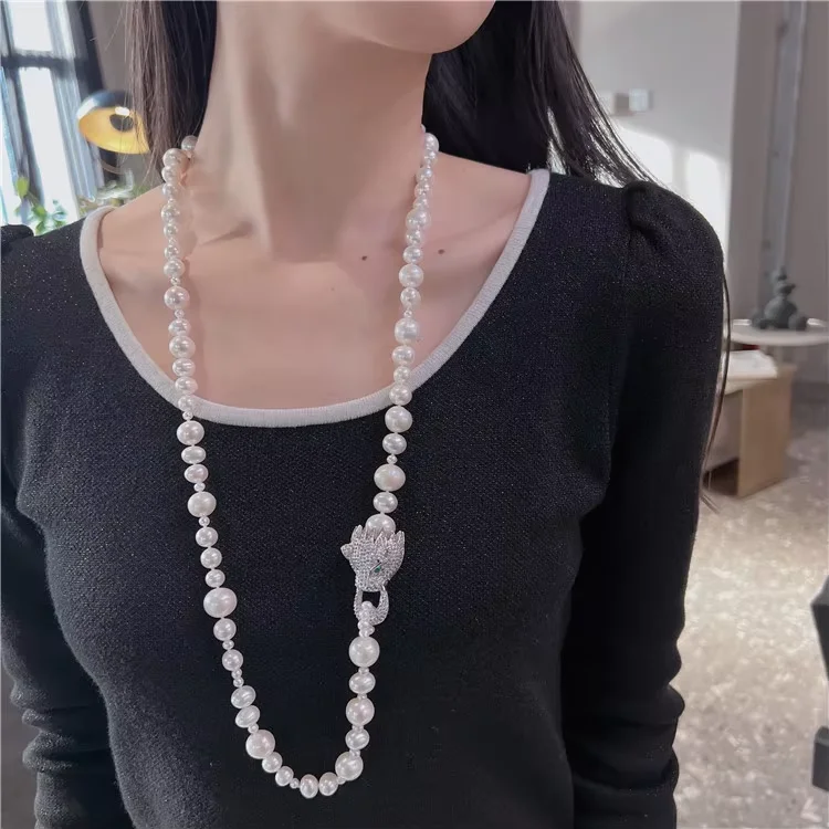 

Long 33''3- 13mm White Freshwater Pearl Long Necklace