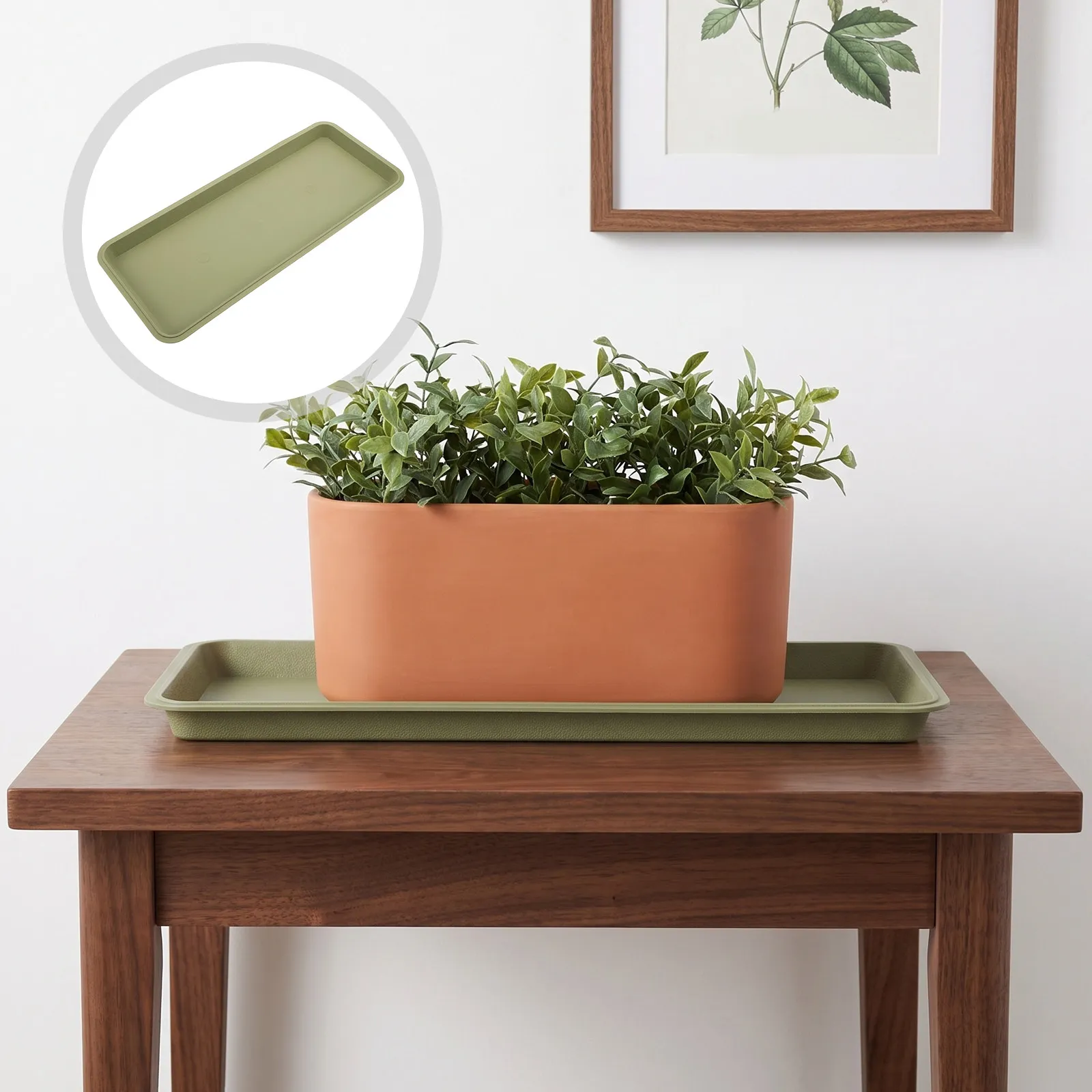 Rectangular Plastic Plant Saucer Flowerpot Tray Indoor Plants Drip Pan Windowsill Gardens Succulents Seedling Nursery Home