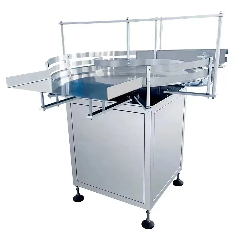 Industrial Automatic Rotary Bottle Unscrambler Turntable Collecting Sorting Machine Round Bottle Arranger For Packaging Line Use