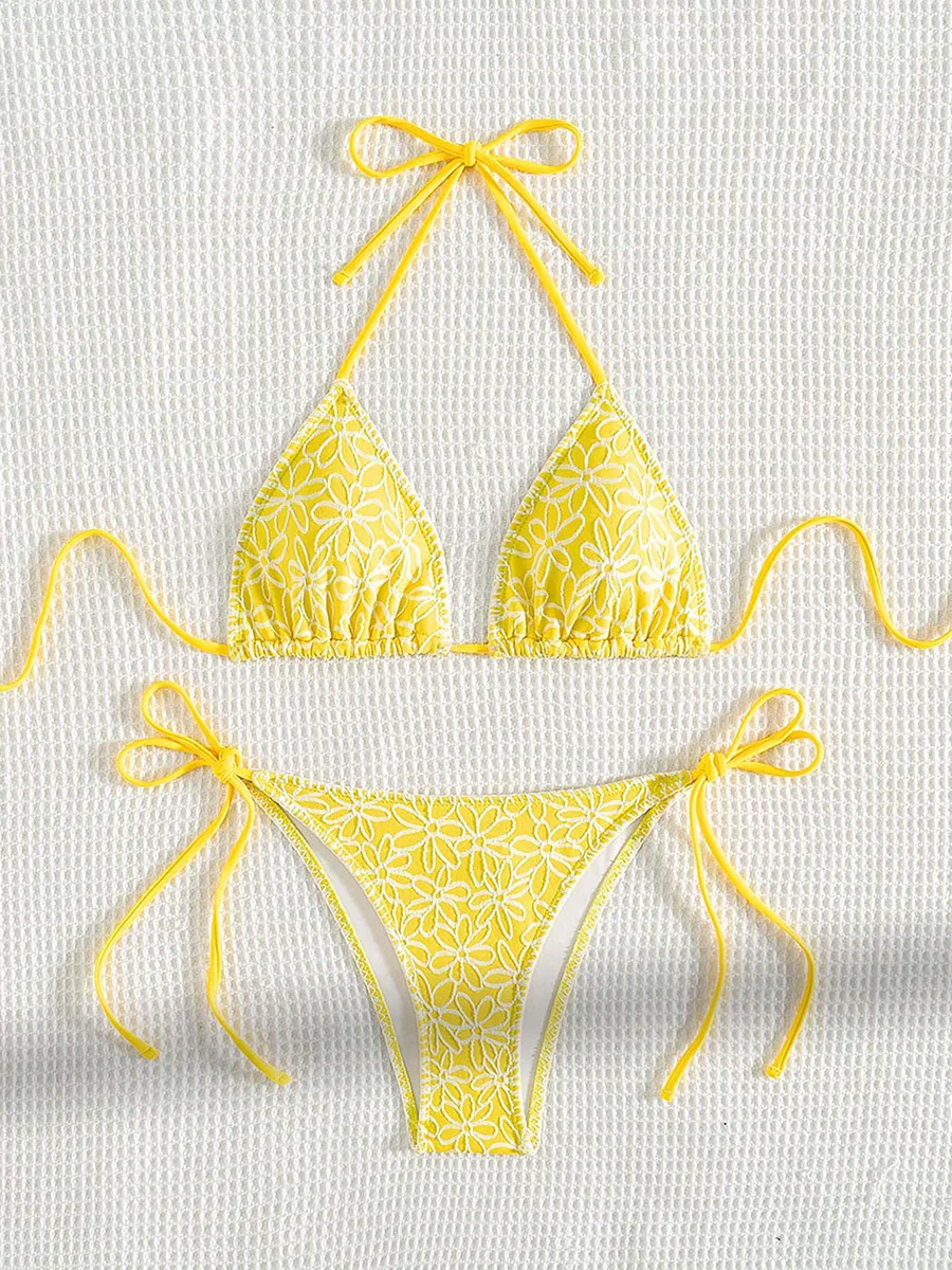 

Micro Bikini 2026 Swimwear Women Swimsuit Sexy Brazilian Bikini Set Halter String Biquini Push Up Print Beachwear Female