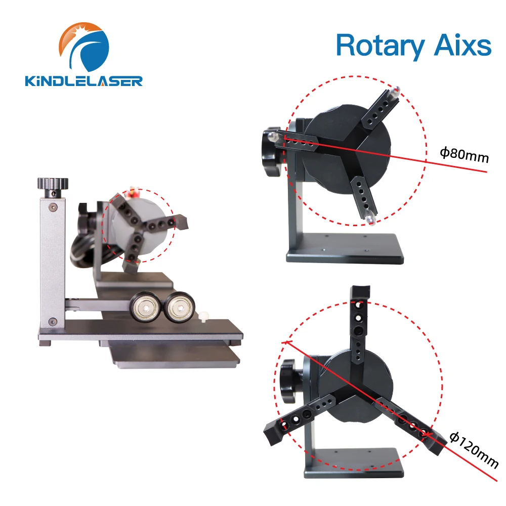 Kindlelaser DAJA Rotary Axis with Integrated Driver Fiber Laser Engraver Marking Machine Rotation Tool for Cup Ring Marking