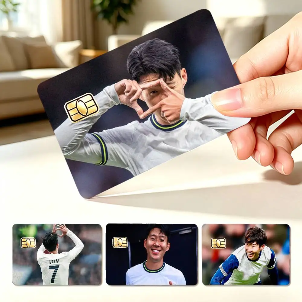 Football Captain Son H-Heung-min  4pcs 1Set Card Stickers Small Waterproof Chip 4PCS Card Sticker Anti-Scratch