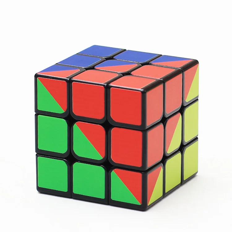 Zcube 3x3 Cube 4 colores 3x3 Rainbow Cube Juguete educativo para niños Cubo mágico
