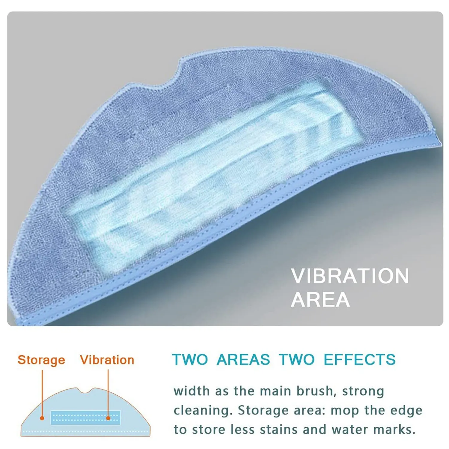 M04K 4 Stuks Vacuüm Mop Vervanging Pads Voor Roborock T7 T7 Plus S7 Herbruikbare Vloer Expert Natte Vervanging Microfiber zachte Pad