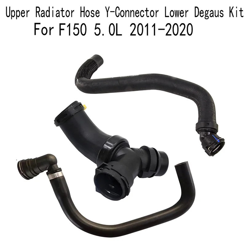 

Upper Radiator Hose Y-Connector Lower Degaus Kit For Ford F150 5.0L 2011-2020