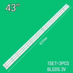 3 pz 8leds 3V per 43 