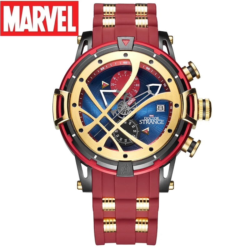 Marvel For Mens Watch Doctor Strange Male Super Heros Quartz Wristwatch Eye Of Agamotto New Multiple Time Zone Relogio Masculino