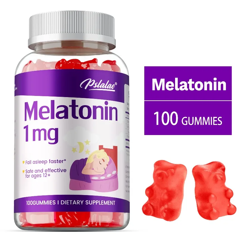 

Melatonin Gummies 1mg - Relieves Stress, Improves Insomnia, Help Children Fall Asleep Naturally, Boost Immunity, Non-GMO