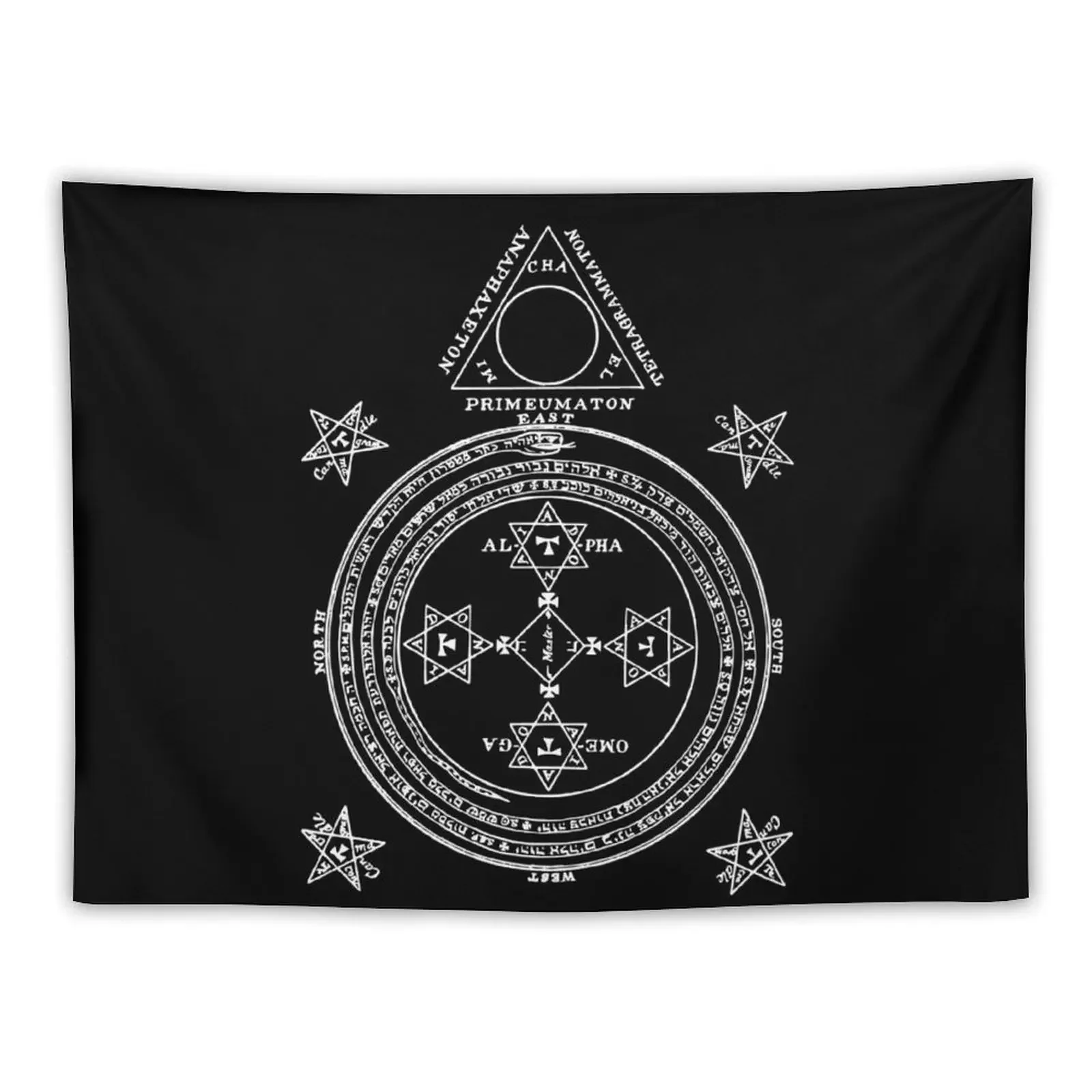 Goetia Circle of Solomon Grimoire Ceremonial Magick Occult Tapestry House Decor Room Decor Aesthetic Tapestry