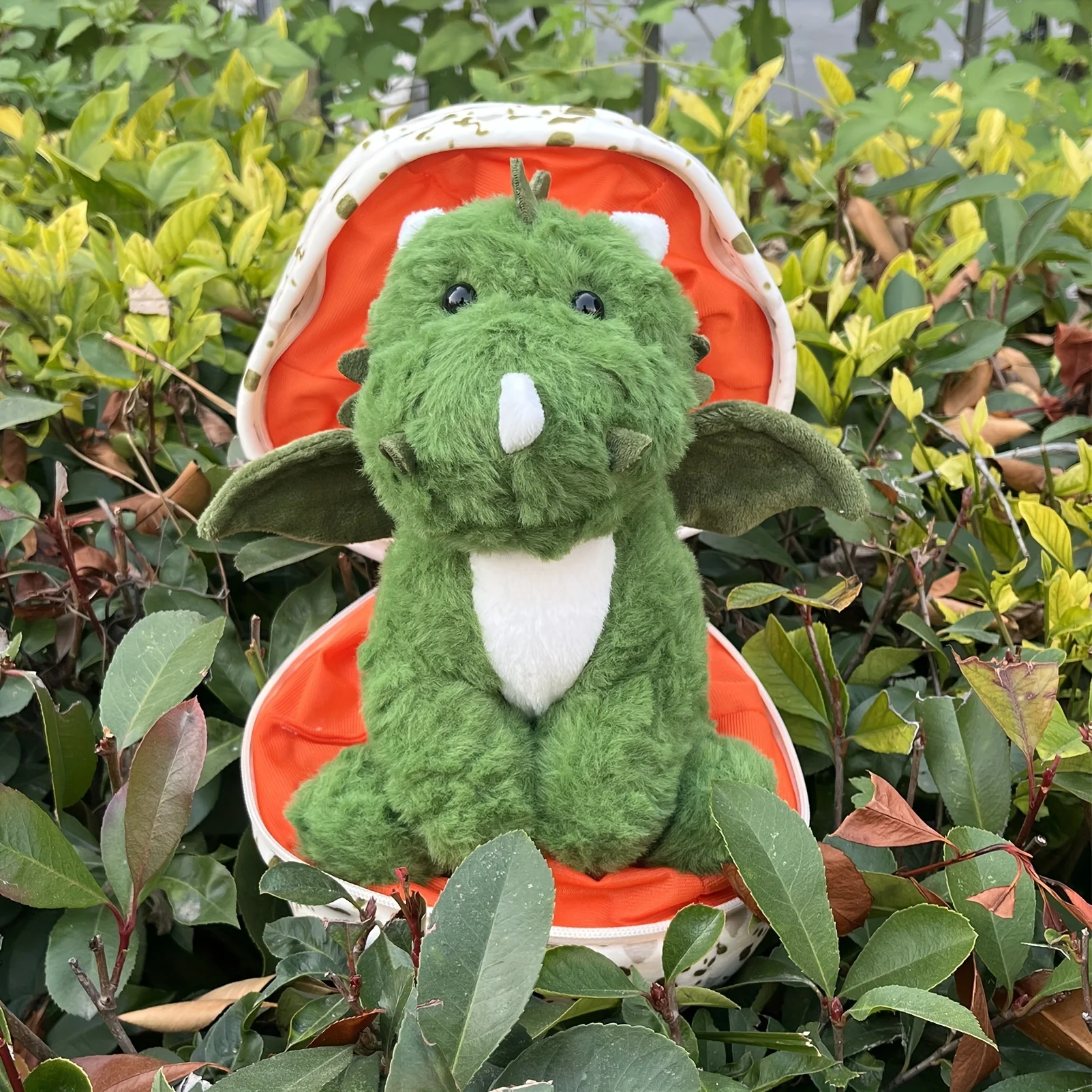 Jouets en peluche de dinosaure avec ailes, œuf de dinosaure vert, câlin, dormir au beurre, drôle, cadeau d'anniversaire pour enfants, 2 Ln 1