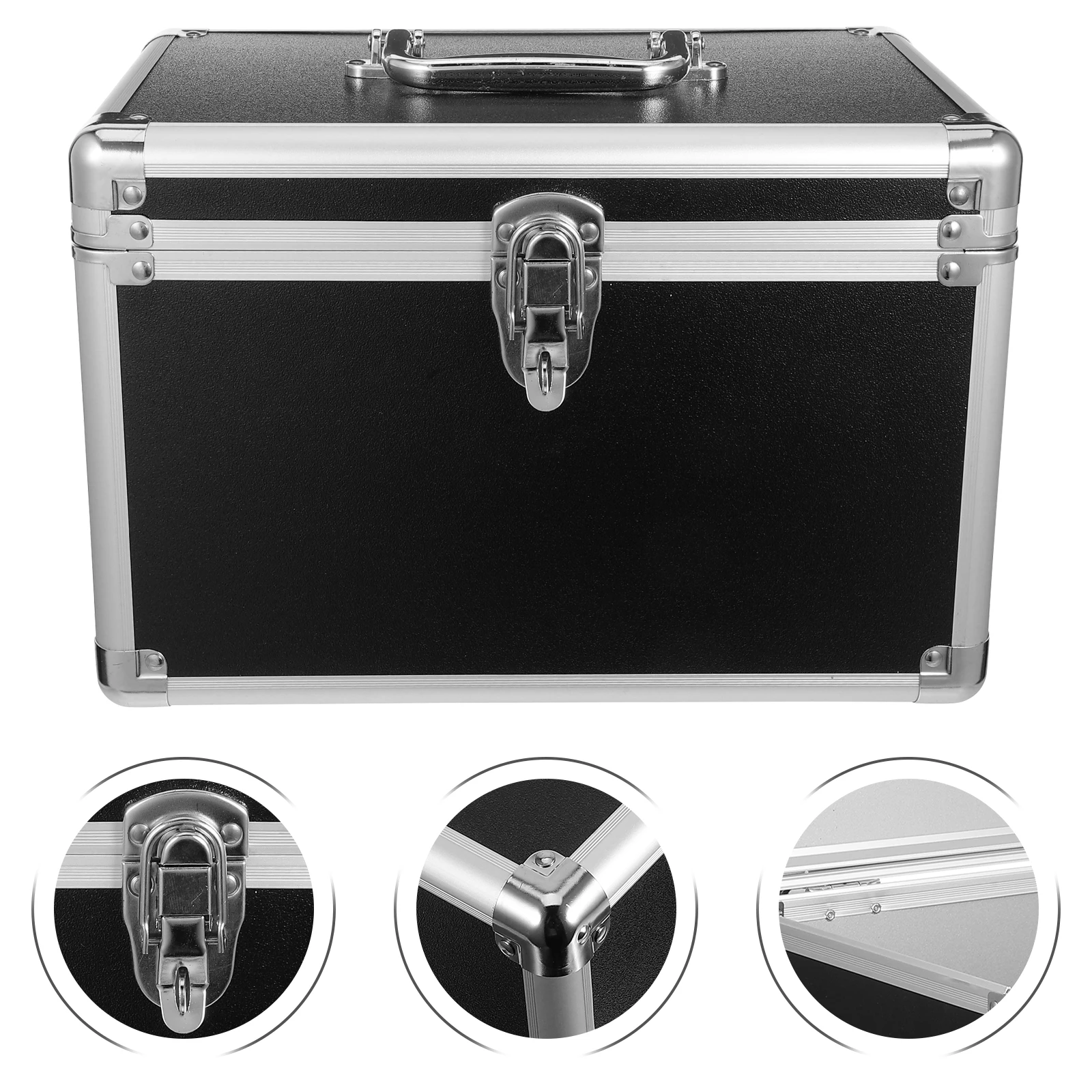 

Aluminum Toolbox Storage Case Portable Carrying Alumium Handheld Organizer Suitcase