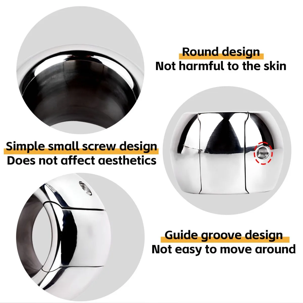 Stainless Steel Heavy Duty Ball Stretcher Penis Ring Stretcher Semen Cock Rings BDSM Penis Training Male Bondage Sex Toy for Men