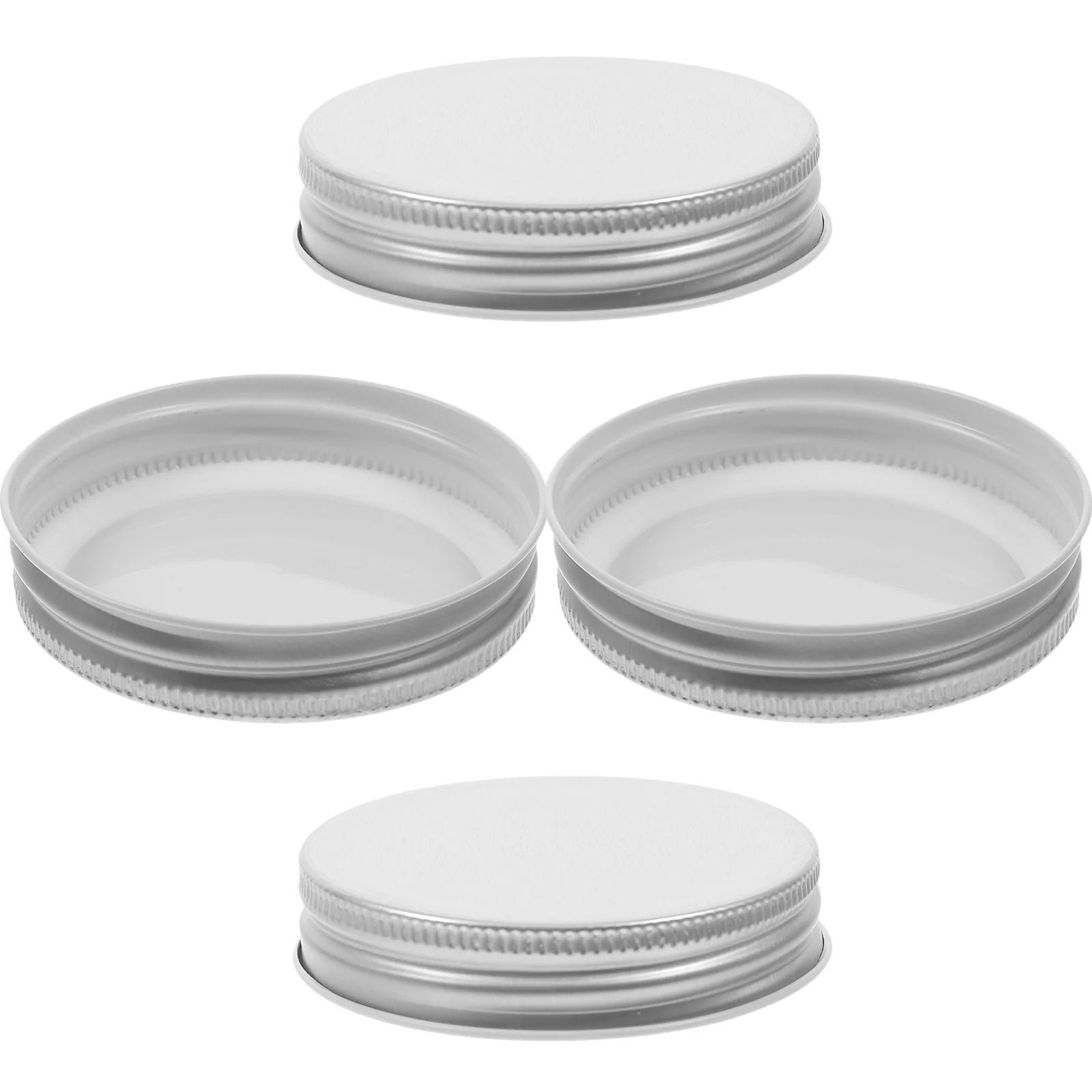 

4pcs Sealing Leakproof Tin Lids Mason Jar Cover for Wide Neck Jar Collection Bottle Glass Storage Reusable